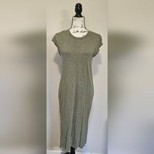 Madewell olive green midi tee dress - size M